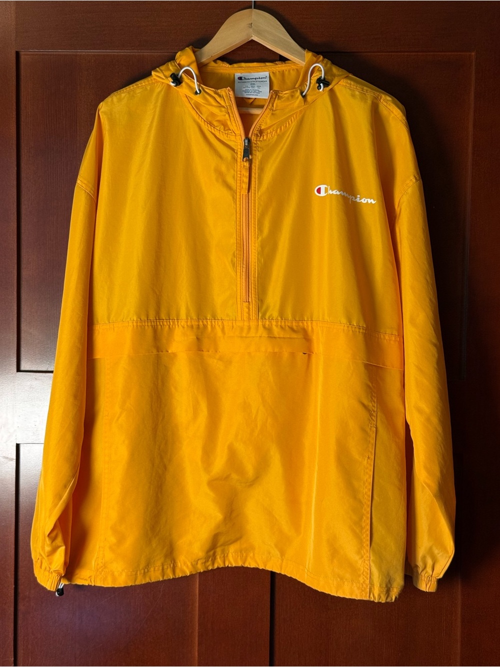 Champion Men’s Yellow Stadium Packable Lightweight Windbreaker Size 2X